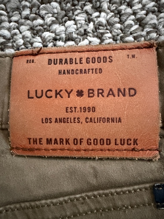 Lucky Brand Men's Slim Khaki Chinos - Olive Tan - Picture 3 of 4